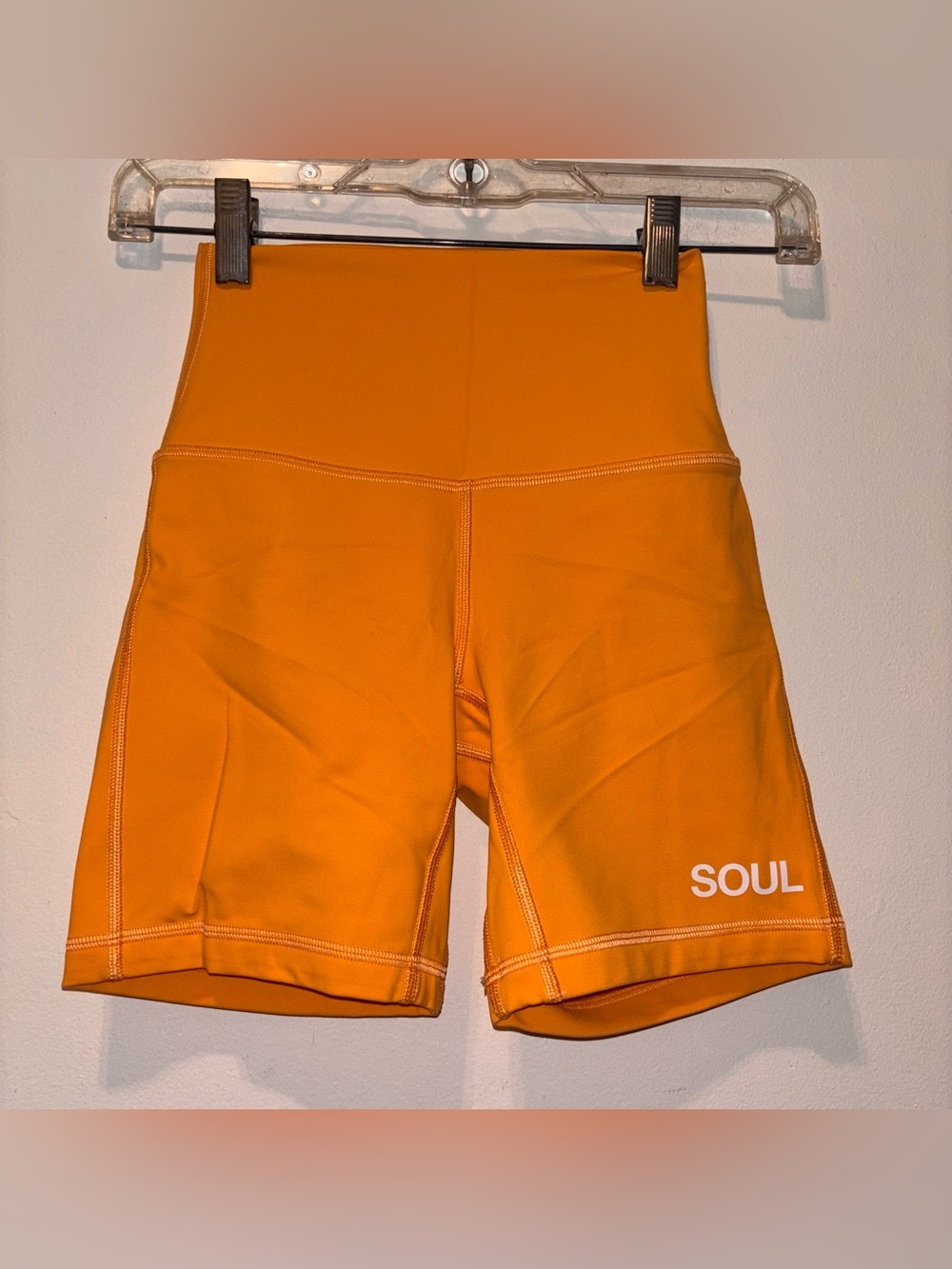 lululemon athletica Bright Orange High-Rise Bike Shorts